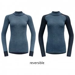 Devold - Women's Kvitegga Cross Neck - T-shirt en laine mérinos -Sous-vêtements Soldes devold womens kvitegga cross neck t shirt en laine merinos detail 3