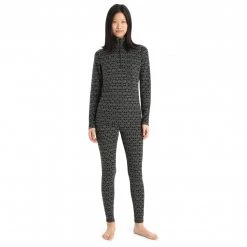 Icebreaker - Women's 250 Vertex L/S Half Zip Alpine Geo - Sous-vêtement mérinos -Sous-vêtements Soldes icebreaker womens 250 vertex l s half zip alpine geo sous vetement merinos detail 4