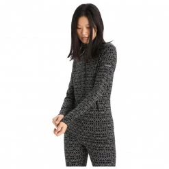 Icebreaker - Women's 250 Vertex L/S Half Zip Alpine Geo - Sous-vêtement mérinos -Sous-vêtements Soldes icebreaker womens 250 vertex l s half zip alpine geo sous vetement merinos detail 5