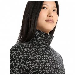Icebreaker - Women's 250 Vertex L/S Half Zip Alpine Geo - Sous-vêtement mérinos -Sous-vêtements Soldes icebreaker womens 250 vertex l s half zip alpine geo sous vetement merinos detail 6